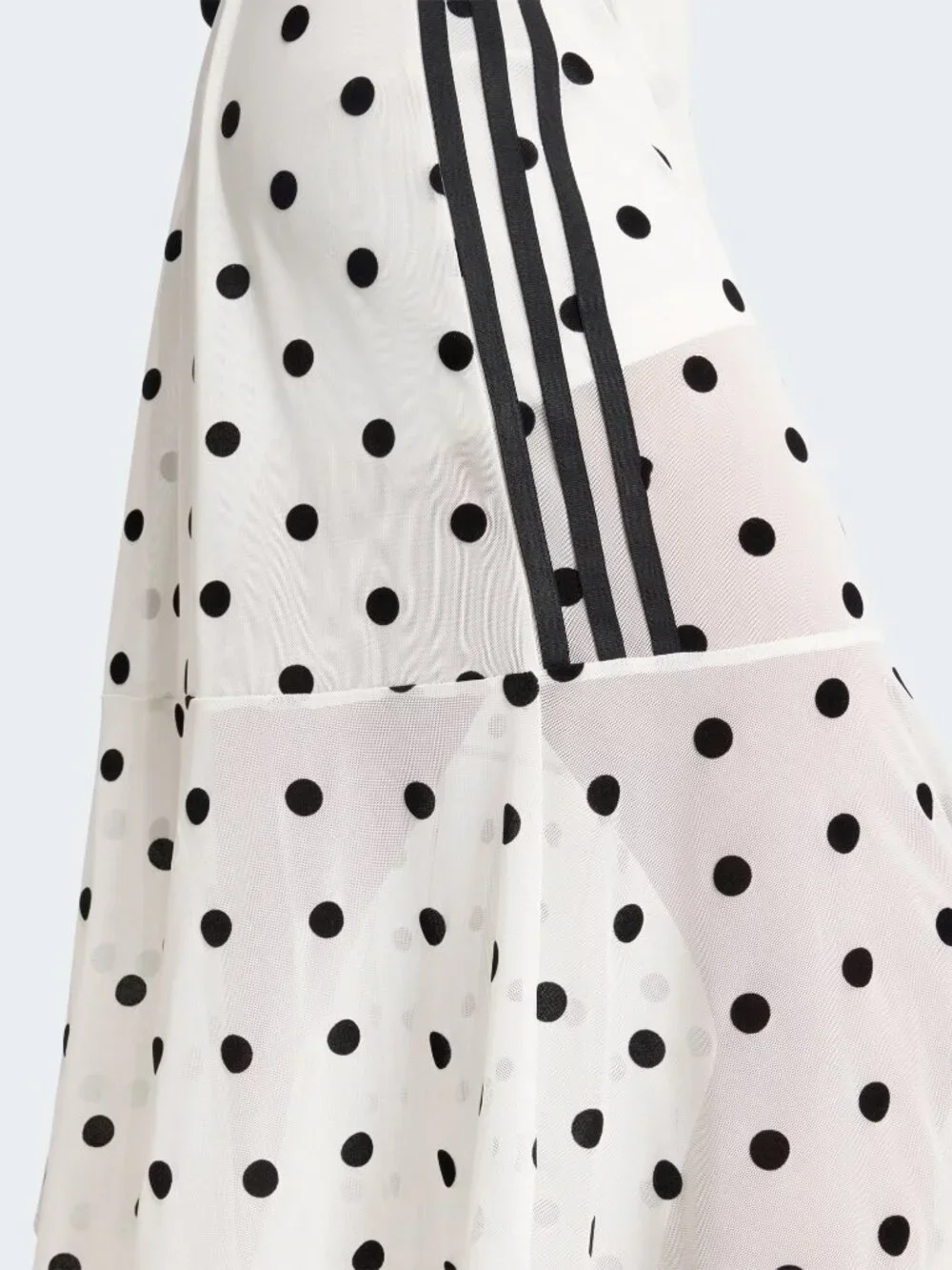 Adidas White Sheer Midi Skirt with Polka Dots NWT - Picture 5 of 6